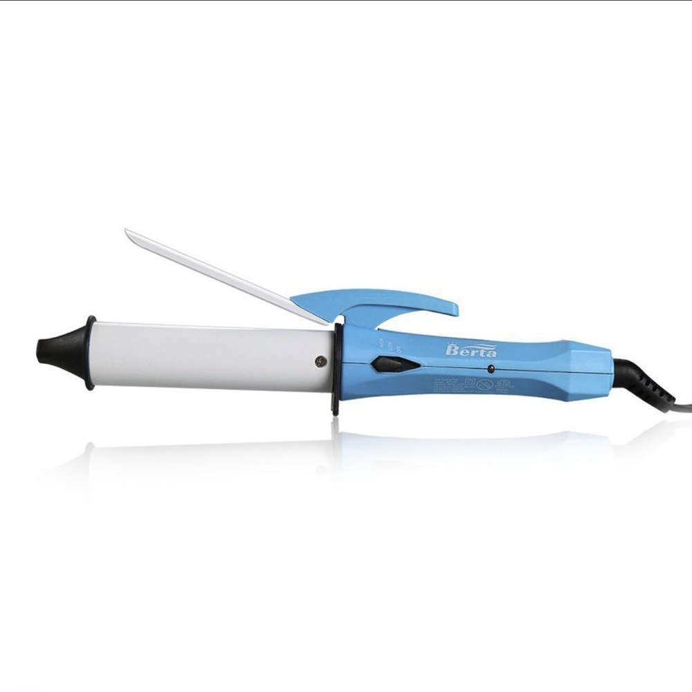 BERTA Mini Hair Curler for Travel 25mm Diameter Ceramic Hair Curling Wand